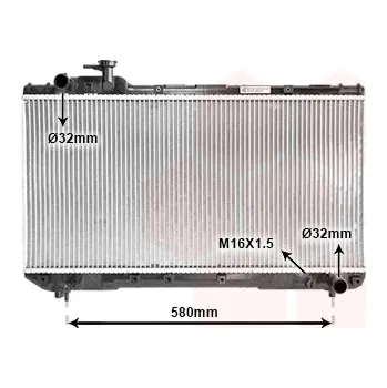 Chladič motoru Chladič, chlazení motoru VAN WEZEL 53002219