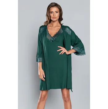 Dámský župan Italská móda Samaria r.3/4 barva:zelená M