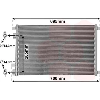 Výparník klimatizace Kondenzátor, klimatizace VAN WEZEL 43005305