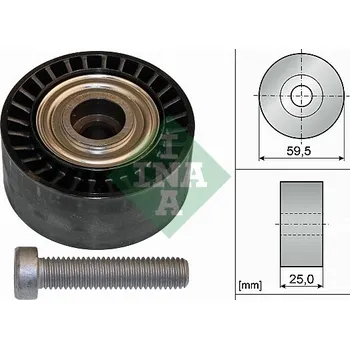 Vratná/vodicí kladka, klínový žebrový řemen INA 532 0433 10