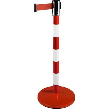 Plotový sloupek Zahrazovací sloupek 4,5 m, bílá / červená – červená, BASIC