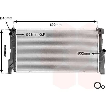Chladič motoru Chladič, chlazení motoru VAN WEZEL 06012701