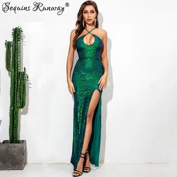 Dámské šaty Dámské pesové šaty Sequins SF348 Velikost: S, Barva (Varianta): Zelená-20510