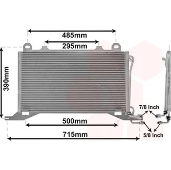 Výparník klimatizace Kondenzátor, klimatizace VAN WEZEL 30005222