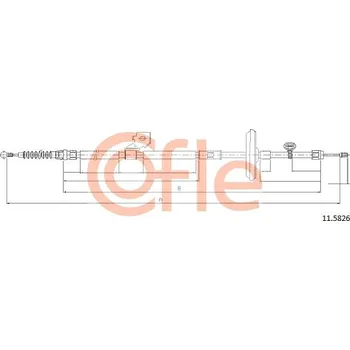 Auto-moto Tažné lanko, parkovací brzda COFLE 11.5826