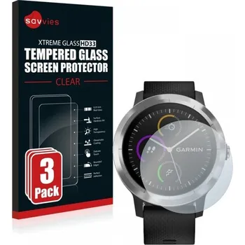 Příslušenství k chytrým hodinkám Savvies Ochranné sklo 3 ks pro Garmin VÍVOACTIVE 3