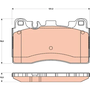 Brzdová destička Sada brzdových destiček, kotoučová brzda TRW GDB1906