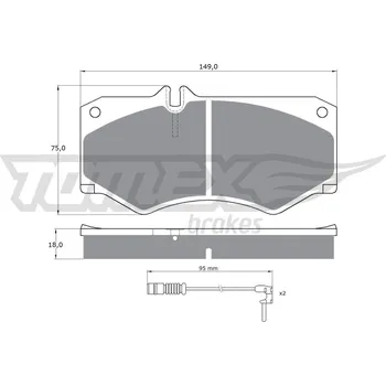 Brzdová destička Sada brzdových destiček, kotoučová brzda TOMEX Brakes TX 10-201
