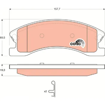 Brzdová destička Sada brzdových destiček, kotoučová brzda TRW GDB4133