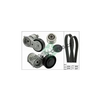 Rozvod motoru Sada žebrovaných klínových řemenů INA (IN 529012310)