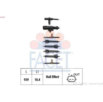 Přislušenství brzdového systému Snímač, počet otáček kol FACET 21.0234