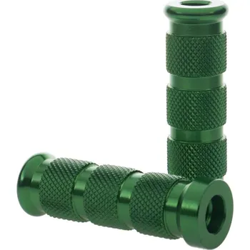 RC model auta Aluminium Knurled Replacement Road/Track Footrest Pegs Round (Green) - PAIR PEGRNDGN