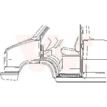 Prah karosérie Nástupní panel VAN WEZEL 1745102