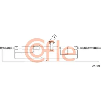 Auto-moto Tažné lanko, parkovací brzda COFLE 10.7548