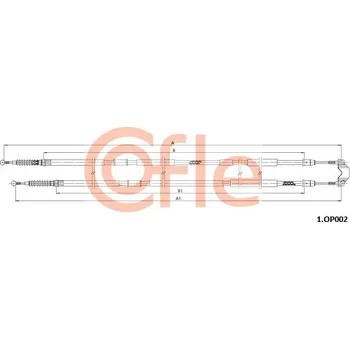 Auto-moto Tažné lanko, parkovací brzda COFLE 1.OP002