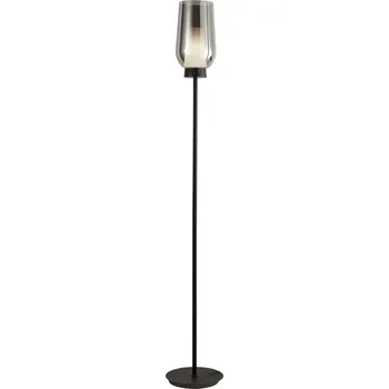 Stojací lampa Mantra 8290 Nora, stojací lampa 1xE27 kouřové sklo/černý mramor, výška 165cm