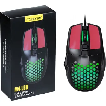 Myš Herní počítačová USB myš, drátová, optická, RGB LED podsvícení, 1200-4000 DPI, 7 tlačítek