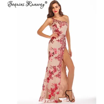 Dámské šaty Dámské svatební šaty Sequins SF346 Barva: Červená, Velikost: M