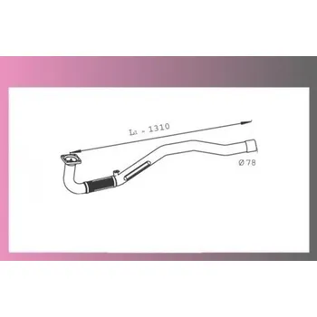 Výfuková trubka trubka výf.IVECO ECARGO 75-TECTOR-1.díl