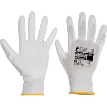 CERVA Bunting Evolution rukavice PU dlaň bílé, 8