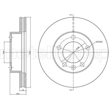 Brzdový kotouč Brzdový kotouč METELLI 23-1286C