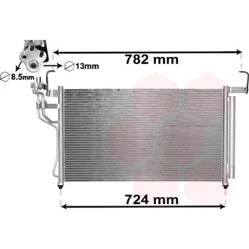 Výparník klimatizace Kondenzátor, klimatizace VAN WEZEL 82005315
