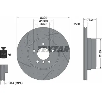 Brzdový kotouč Brzdový kotouč TEXTAR 92295505