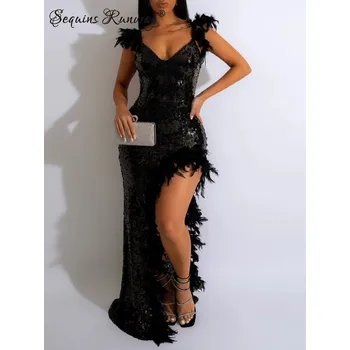 Dámské šaty Dámské plesové šaty akce Sequins SF478 Barva: Černá, Velikost: M