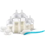 Philips Avent Natural Response Set 0m+ kojenecká láhev 3x120 ml + 1m+ kojenecká láhev 2x240 ml + Ultrasoft 0-6 m dudlík 2 ks + kartáč na čištění 1 ks