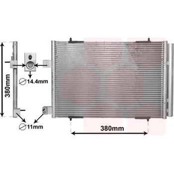 Výparník klimatizace Kondenzátor, klimatizace VAN WEZEL 09005274