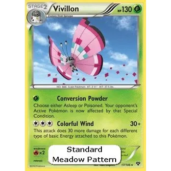 Karetní hra Vivillon 017/146 -XY Typ karty: Reverse Holo