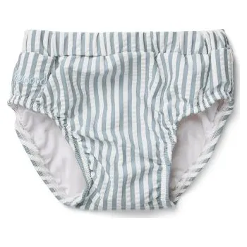 Kojenecké plavky Liewood Frej Seersucker Dětské plavky - Sea Blue/White, vel. 86