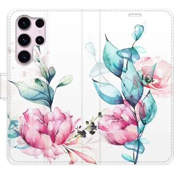Pouzdro na mobilní telefon Flip pouzdro iSaprio - Samsung Galaxy S23 Ultra - Beautiful Flower - kapsičky na karty (Knížkový flip kryt, obal, pouzdro iSaprio na mobil Samsung Galaxy S23 Ultra - Beautiful Flower - 360° ochrana telefonu, přihrádka na karty a hotovost, funkce stojánku,