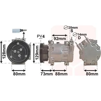 Kompresor klimatizace Kompresor, klimatizace VAN WEZEL 1501K705
