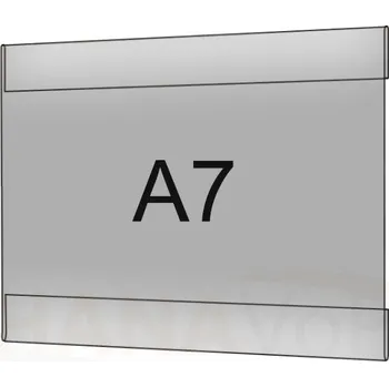 Plastová kapsa antireflexní A7 na šířku typ C PVC-MAT kapsa C A7Š - 1 ks