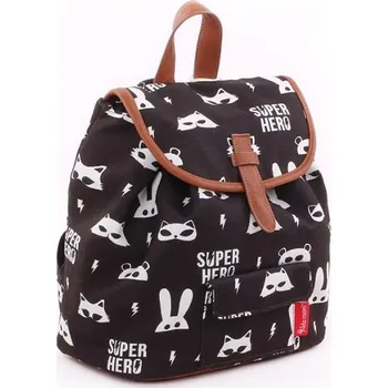 Dětský batoh KIDZROOM Ruksak Black & White Superhero