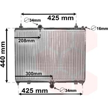 Chladič motoru Chladič, chlazení motoru VAN WEZEL 40002358