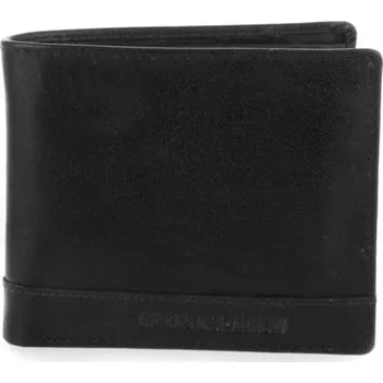 Peněženka Černá dvojitá kožená peněženka SPIKES & SPARROW