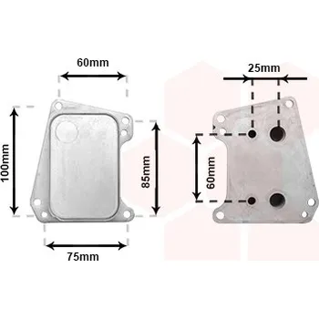 Chladič motoru Olejový chladič, motorový olej VAN WEZEL 37013720