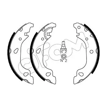 Brzdová čelist Sada brzdových čelistí CIFAM 153-080