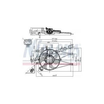Chladič motoru Ventilátor chladiče NISSENS 85435