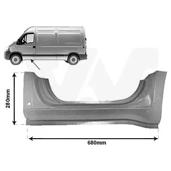 Prah karosérie Nástupní panel VAN WEZEL 4387101