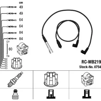 Zapalovací kabel Sada kabelů pro zapalování NGK 0754