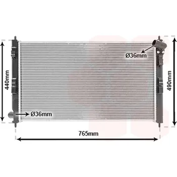 Chladič motoru Chladič, chlazení motoru VAN WEZEL 32002207