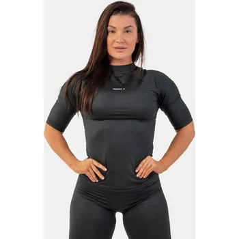 NEBBIA Python tričko se vzorem hadí kůže černá L