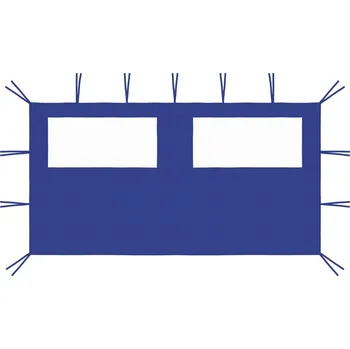 Zahradní altán vidaXL Boční stěna k party stanu s okny 4 x 2 m modrá