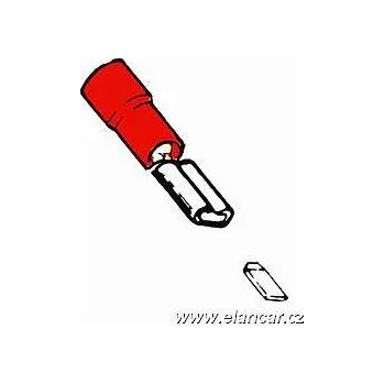 Auto elektroinstalace Izolovaný konektor červený 4,8mm 10ks samice BF 11.60/10