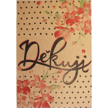 Přání+obálka ,,DĚKUJI,, 11x15 cm