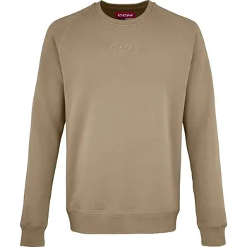 Pánská mikina Mikina CCM Core Fleece Crew SR, béžová, Senior, S CCM