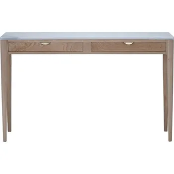 Konzolový stolek Dubový konzolový stolek s přídorní mramorovou deskouD883CMAR Povrchová úprava dubu: Nature